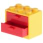 Preview: LEGO Parts - Container, Cupboard 2 x 3 Drawer 4536 Red