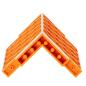 Preview: LEGO Belville Parts - Wall, Lattice Corner 30016 Medium Orange