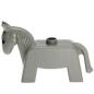 Preview: LEGO Duplo - Animal Horse 4009pb02 Light Gray