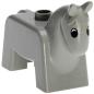 Preview: LEGO Duplo - Animal Horse 4009pb02 Light Gray