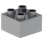Preview: LEGO Duplo - Brick 2 x 2 3437 Dark Bluish Gray