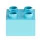 Preview: LEGO Duplo - Brick 2 x 2 3437 Medium Azure