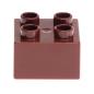 Preview: LEGO Duplo - Brick 2 x 2 3437 Reddish Brown