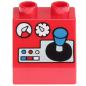 Preview: LEGO Duplo - Brick 2 x 2 x 1 1/2 Slope 45 6474pb20 Joystick