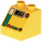 Preview: LEGO Duplo - Brick 2 x 2 x 1 1/2 Slope 45 6474pb24 Octan
