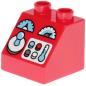 Preview: LEGO Duplo - Brick 2 x 2 x 1 1/2 Slope 45 6474pb36 Joystick