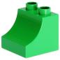 Preview: LEGO Duplo - Brick 2 x 2 x 1 1/2 with Curve 11169 Bright Green