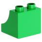 Preview: LEGO Duplo - Brick 2 x 2 x 1 1/2 with Curve 11169 Bright Green