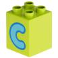 Preview: LEGO Duplo - Brick 2 x 2 x 2 Letter C 31110pb100
