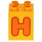 Preview: LEGO Duplo - Brick 2 x 2 x 2 Letter H 31110pb151