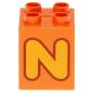 Preview: LEGO Duplo - Brick 2 x 2 x 2 Letter N 31110pb156