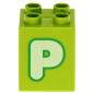 Preview: LEGO Duplo - Brick 2 x 2 x 2 Letter P 31110pb158