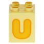 Preview: LEGO Duplo - Brick 2 x 2 x 2 Letter U 31110pb163
