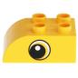 Preview: LEGO Duplo - Brick 2 x 3 Curved Top 2302pb13 Yellow