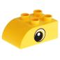 Preview: LEGO Duplo - Brick 2 x 3 Curved Top 2302pb13 Yellow
