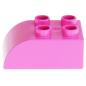 Preview: LEGO Duplo - Brick 2 x 3 with Curved Top 2302 Dark Pink