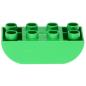 Preview: LEGO Duplo - Brick 2 x 4 Curved Bottom 98224 Bright Green
