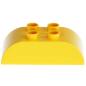 Preview: LEGO Duplo - Brick 2 x 4 Curved Top 98223 Yellow