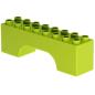 Preview: LEGO Duplo - Brick 2 x 8 x 2 Arch 18652 Lime