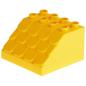 Preview: LEGO Duplo - Brick 4 x 4 x 2 Slope Shingled 18814 Yellow