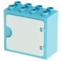 Preview: LEGO Duplo - Building Window 61649/27382 Medium Azure/Light Aqua