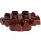 Preview: LEGO Duplo - Brick Round 2 x 2 with Radiating Bars 31070 Reddish Brown