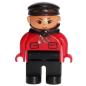 Preview: LEGO Duplo - Figure Male 4555pb051 (Intelli-Train Red Conductor)