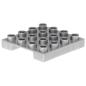 Preview: LEGO Duplo - Pallet 4 x 4 Indented Side Pearl Light Gray 47415