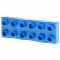 Preview: LEGO Duplo - Plate 2 x 6 98233 Blue