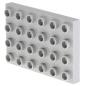Preview: LEGO Duplo - Plate 4 x 6 25549 Light Bluish Gray