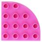 Preview: LEGO Duplo - Plate Round Corner 4 x 4 98218 Dark Pink
