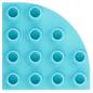 Preview: LEGO Duplo - Plate Round Corner 4 x 4 98218 Medium Azure