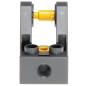 Preview: LEGO Duplo - Toolo Brick 2 x 2 with Angled Bracket, Holes at Side 45000c01 Dark Bluish Gray