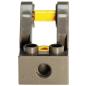 Preview: LEGO Duplo - Toolo Brick 2 x 2 with Angled Bracket, Holes at Side 45000c01 Dark Gray