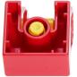 Preview: LEGO Duplo - Toolo Brick 2 x 2 with Angled Bracket 6284c01 Red