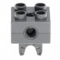 Preview: LEGO Duplo - Toolo Brick 2 x 2 with Holes and Clip 74957c01 Dark Bluish Gray