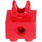 Preview: LEGO Duplo - Toolo Brick 2 x 2 with Holes and Clip 74957c01 Red
