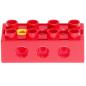 Preview: LEGO Duplo - Toolo Brick 2 x 4 31184c01 Red