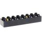 Preview: LEGO Duplo - Toolo Brick 2 x 8 with 2 Screws 31036c01 Black