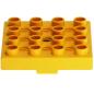 Preview: LEGO Duplo - Toolo Plate 4 x 4 with Clip at Bottom Yellow 6656