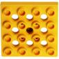 Preview: LEGO Duplo - Toolo Plate 4 x 4 with Clip at Bottom Yellow 6656