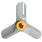 Preview: LEGO Duplo - Toolo Propeller Small 6669c01 Light Bluish Gray