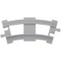 Preview: LEGO Duplo - Train Track Curved 6378 Light Bluish Gray