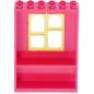 Preview: LEGO Fabuland Parts - Building Wall x637c02 Red