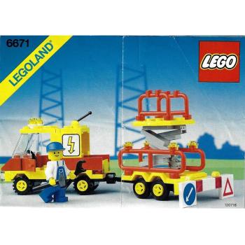 LEGO Legoland 6671 - Reparaturwagen mit Scherenlift