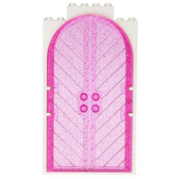 LEGO Belville Parts - Wall, Door 33227/33216 White/Glitter Trans-Dark Pink