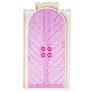 LEGO Belville Parts - Wall, Door 33227/33216 White/Glitter Trans-Dark Pink