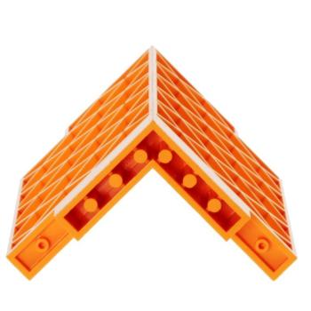 LEGO Belville Parts - Wall, Lattice Corner 30016 Medium Orange