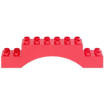 LEGO Duplo - Brick 2 x 10 x 2 Arch 51704 Red
