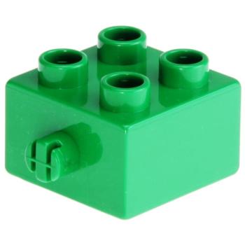 LEGO Duplo - Brick 2 x 2 with Pin 3966 Green